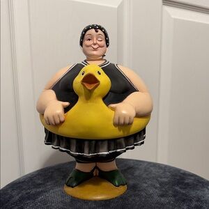 Department 56 "Flip Tops" Lady Swimmer Candy Holder.